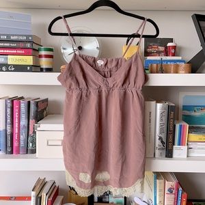 Wilfred 100% Nylon Cami top with lace